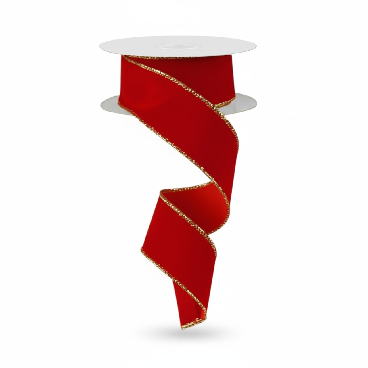 50 Yards Outdoor Red Velvet Ribbon 1.5" For Christmas Bows, Wreaths, Crafts, and Decorations
